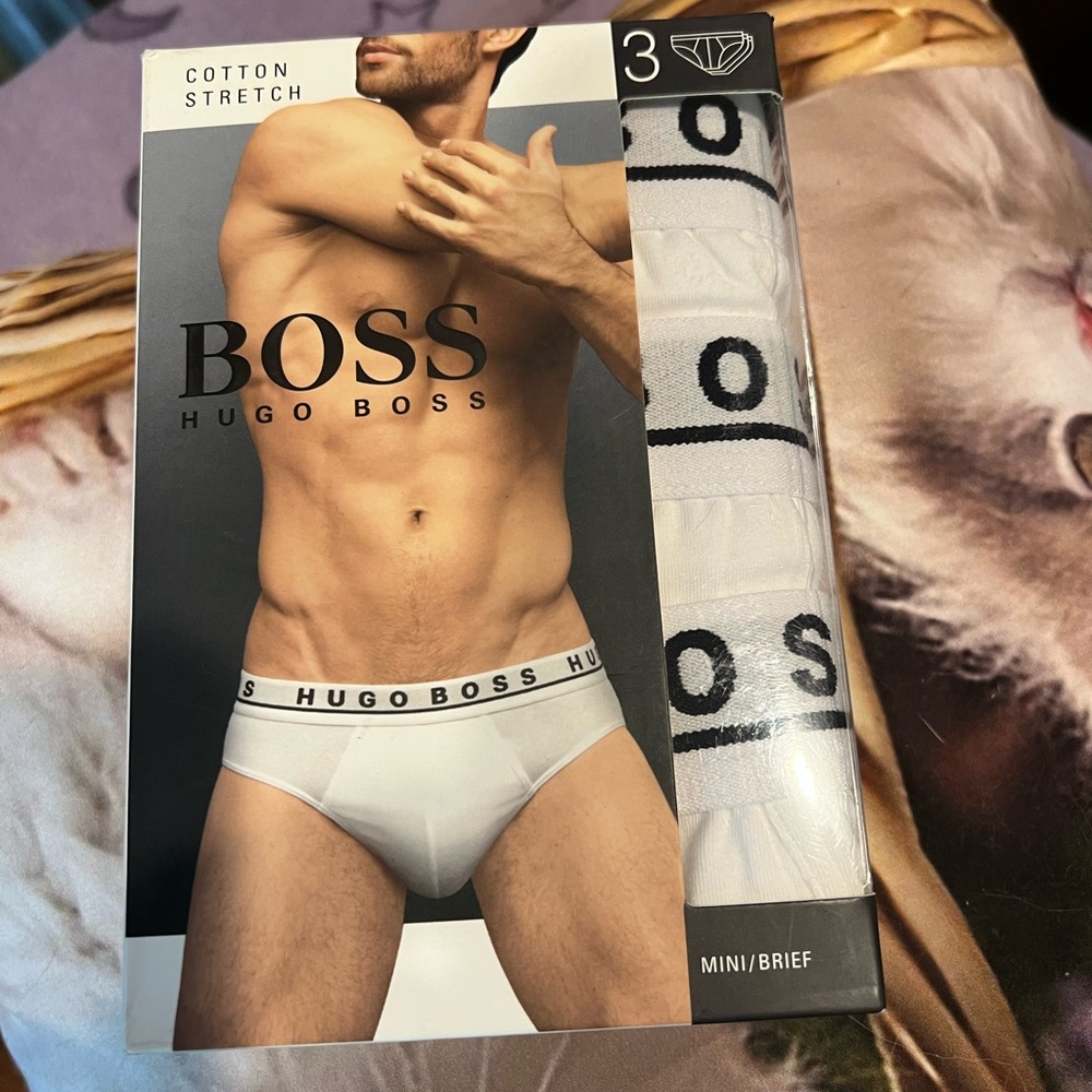 Hugo Boss Cotton Stretch Mini Brief - White